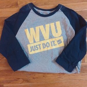 WVU baseball tee/raglan